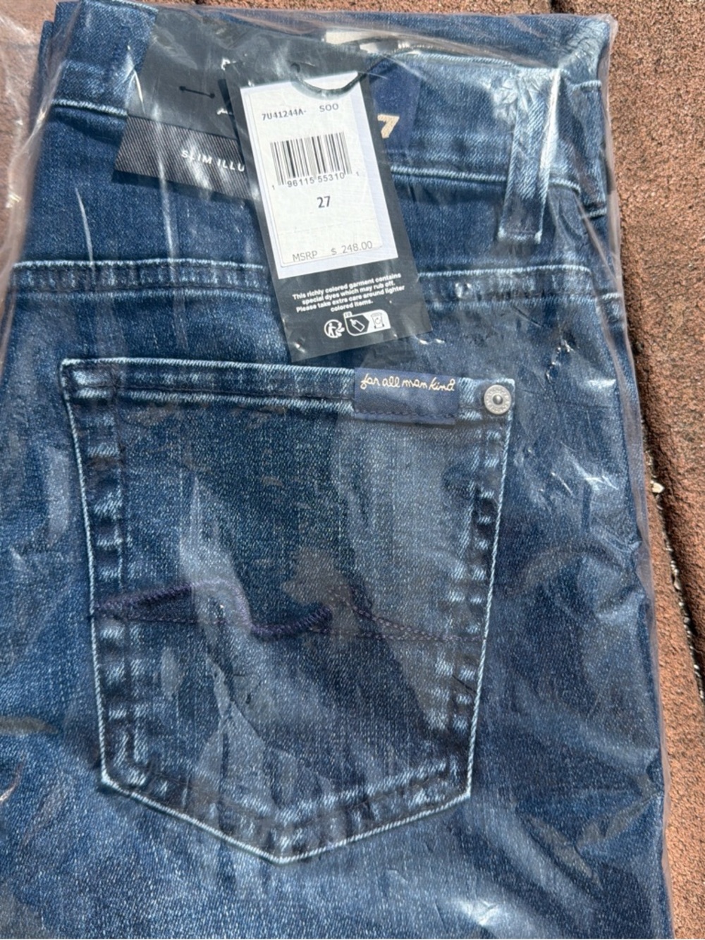7 For All Mankind Dark Indigo Slim Jeans